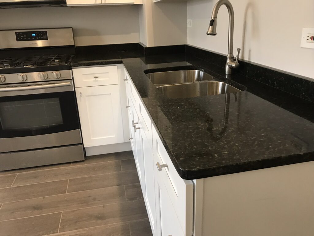 Kitchen remodel with new cabinets and stainless appliances in Chicago
