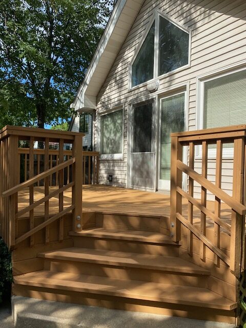 New back deck and stairs built by Home Repair Matters